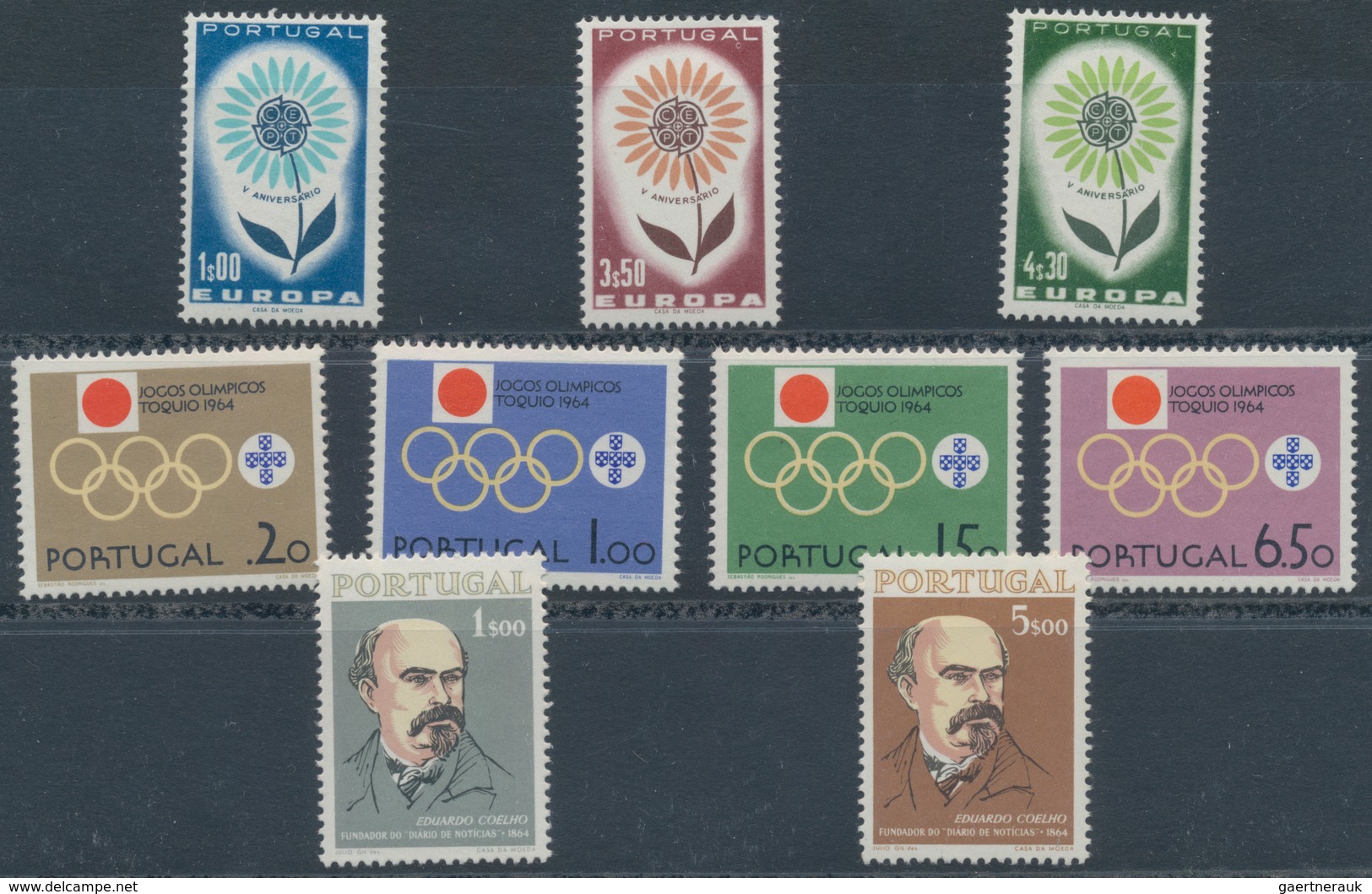 Portugal: 1964, Sets MNH Per 325. Every Year Set Is Separately Sorted On Small Stockcards. We Could - Other & Unclassified