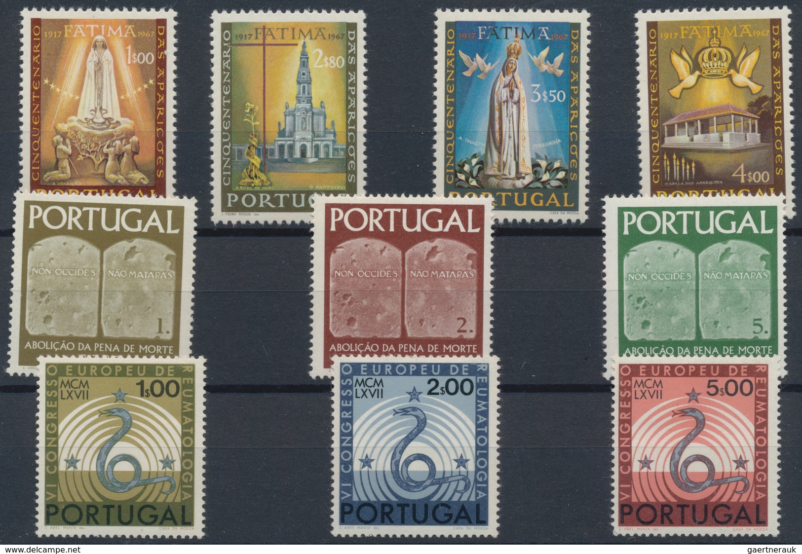 Portugal: 1967, Sets MNH Per 275. Every Year Set Is Separately Sorted On Small Stockcards. We Could - Other & Unclassified