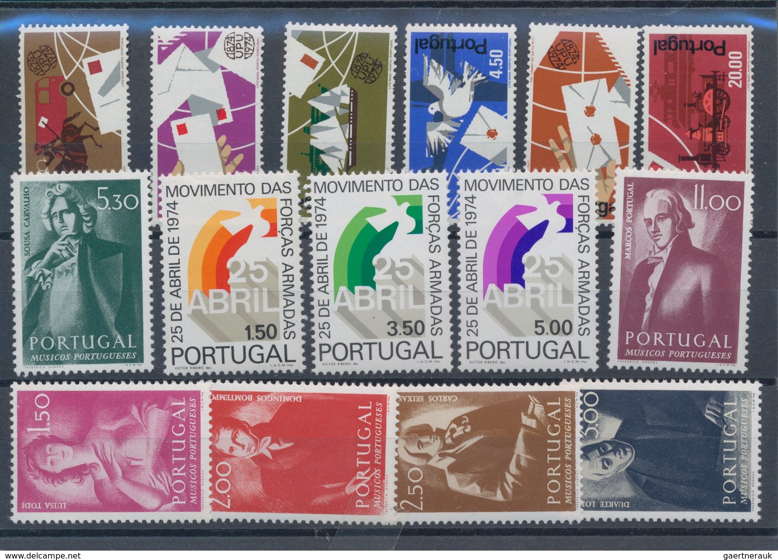 Portugal: 1974, Sets Per 200 MNH Without The Definitives And Souvenir Sheets. Every Year Set Is Sepa - Other & Unclassified