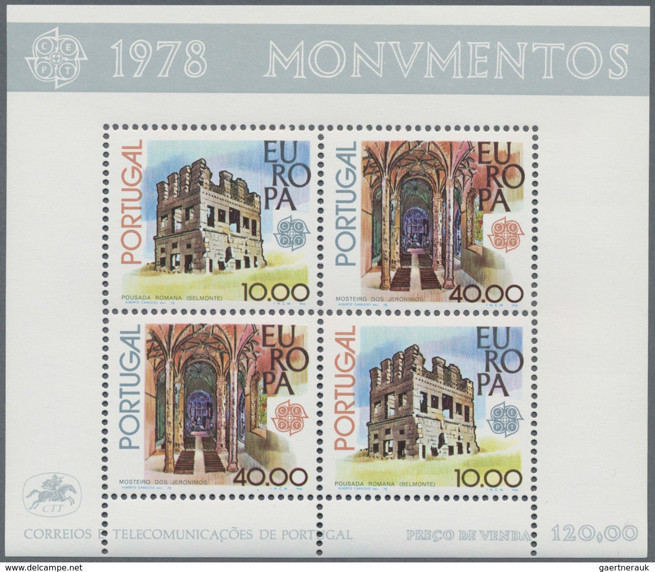 Portugal: 1975/1985, duplicated lot with 3.716 MINIATURE SHEETS and SHEETLETS in different quantitie