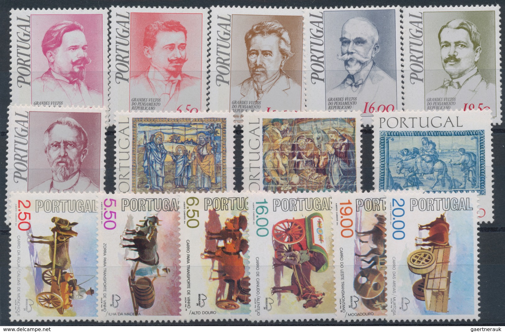 Portugal: 1979, Sets MNH Without The Definitives Per 400. Every Year Set Is Separately Sorted On Sma - Other & Unclassified