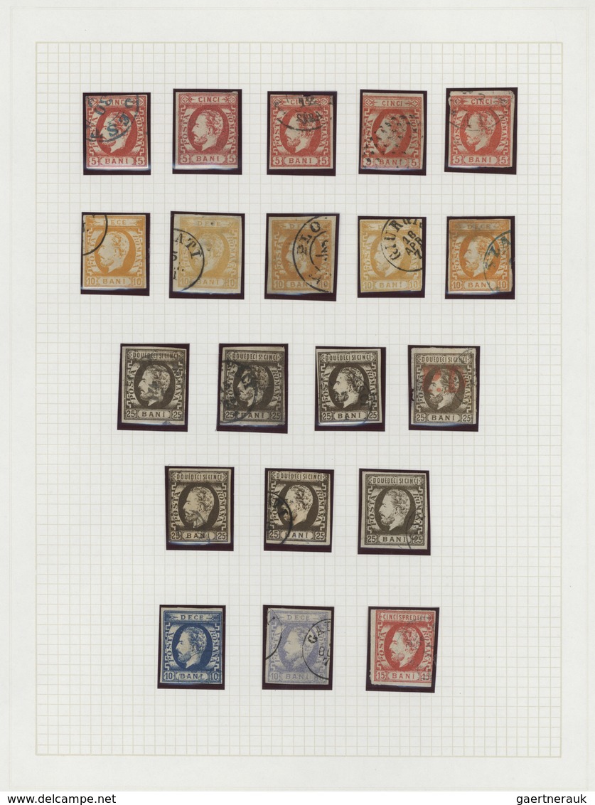 Rumänien: 1858/1872, used and mint collection of 124 classic stamps, slightly varied condition, neat