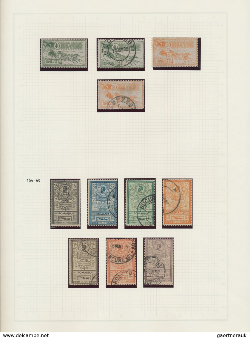 Rumänien: 1858/1928, Deeply Specialised Mint And Used Collection In A Binder, Neatly Arranged On Nea - Gebruikt