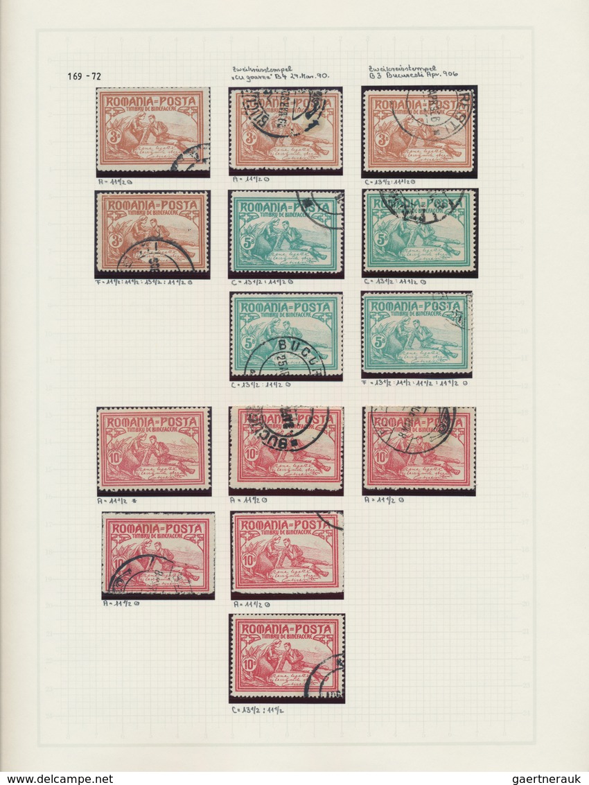 Rumänien: 1858/1928, Deeply Specialised Mint And Used Collection In A Binder, Neatly Arranged On Nea - Used Stamps