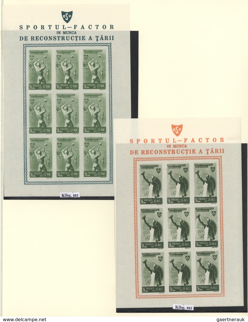 Rumänien: 1858/1977, Impressive Collection In Three KA/BE Binders Neatly Arranged On Album Pages, Pr - Gebruikt
