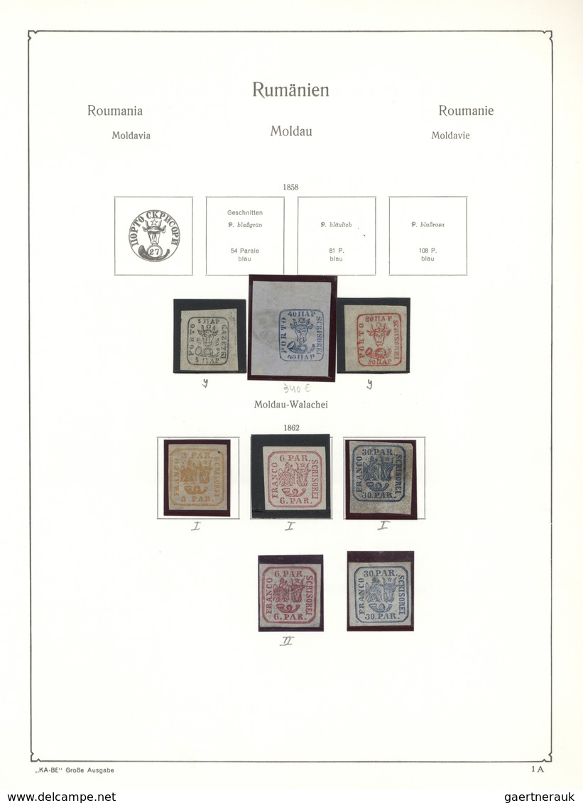 Rumänien: 1858/1977, Impressive Collection In Three KA/BE Binders Neatly Arranged On Album Pages, Pr - Usado