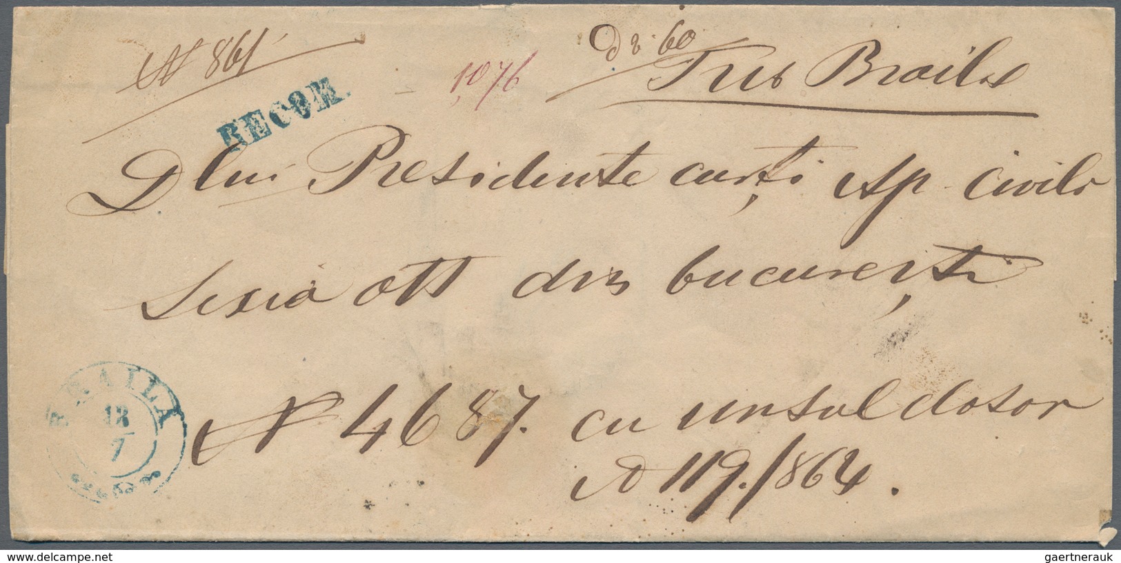 Rumänien: 1860/1880, Lot Of 27 Folded Letters, Some With Better Postmarks As "STIRBEIU", "HUSCH MOLD - Oblitérés