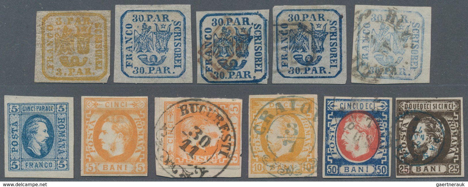 Rumänien: 1862/1947 (ca.), Accumulation On Large Stockcards In Box With A Nice Section Of The Early - Used Stamps