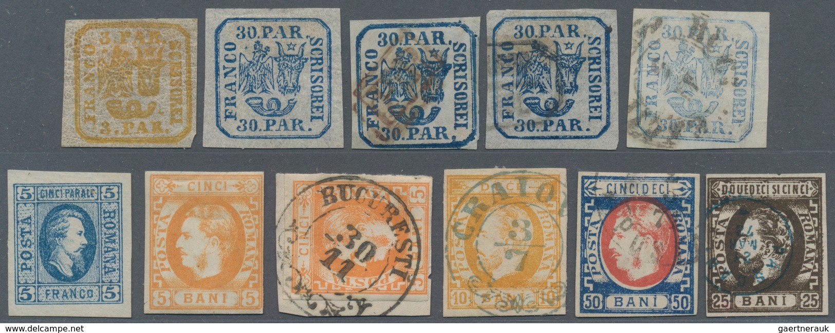 Rumänien: 1862/1947 (ca.), Accumulation On Large Stockcards In Box With A Nice Section Of The Early - Oblitérés