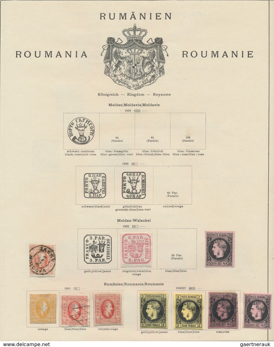 Rumänien: 1862/1972, Used And Mint Collection On Album Pages, Showing Especially Quite Nice Sections - Oblitérés