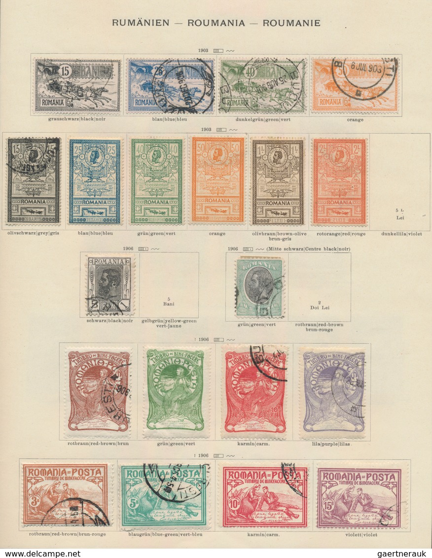 Rumänien: 1862/1972, Used And Mint Collection On Album Pages, Showing Especially Quite Nice Sections - Used Stamps