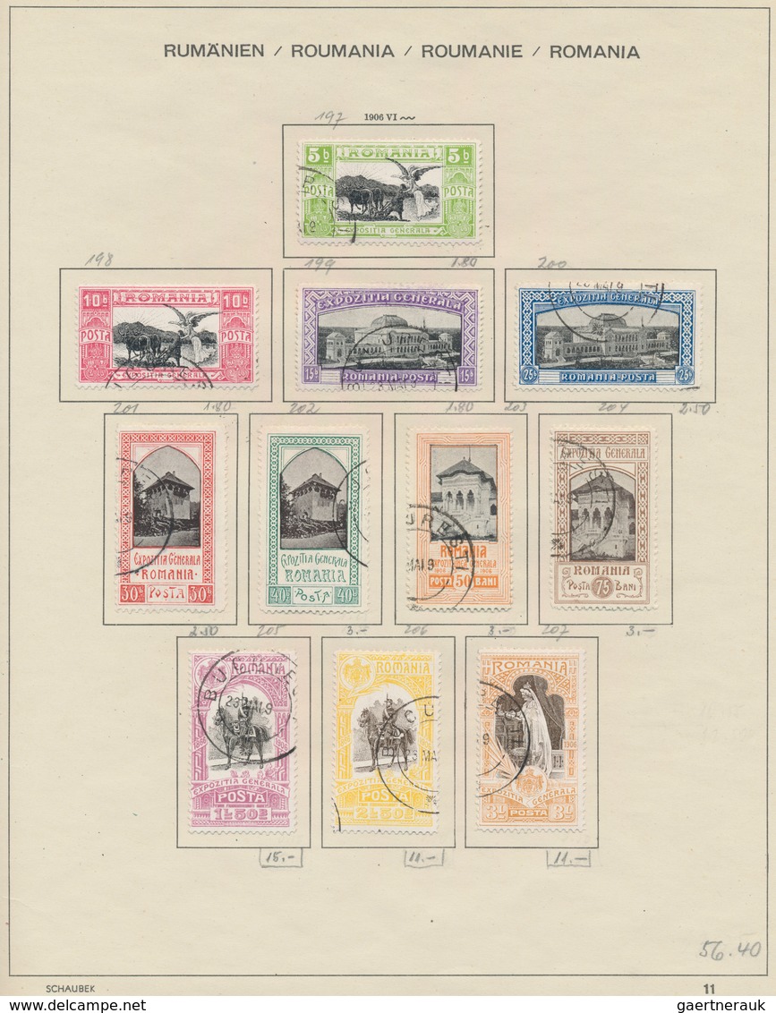 Rumänien: 1862/1992, Used Collection In Two Schaubek Albums, From Some Classic Stamps And Well Colle - Used Stamps