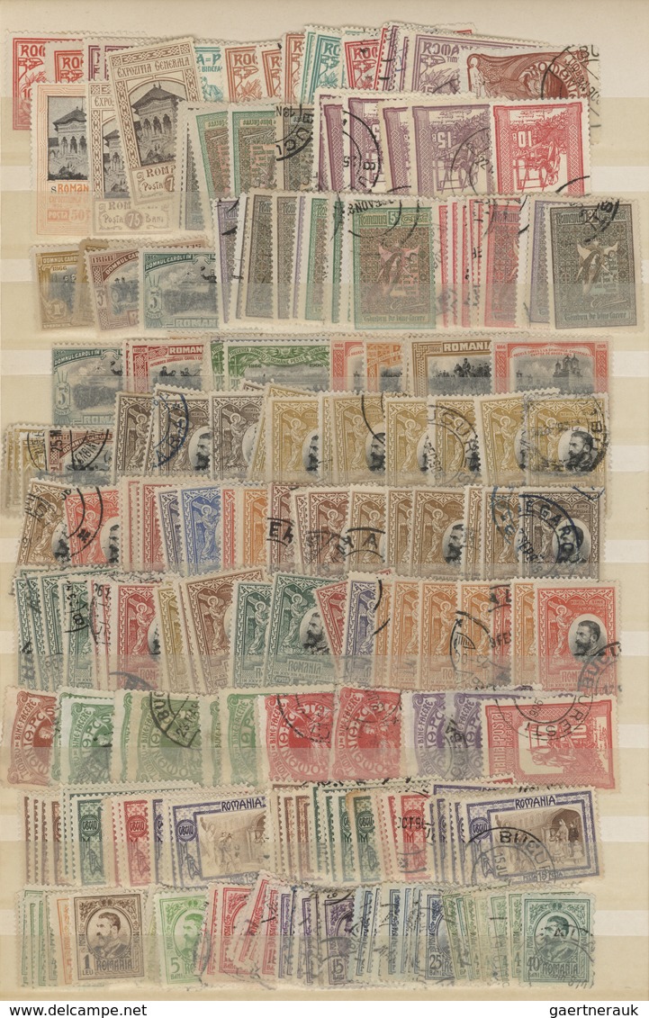 Rumänien: 1872/1960 (ca.), Comprehensive Mint And Used Accumulation On Stocksheets, Stuffed Very Den - Oblitérés