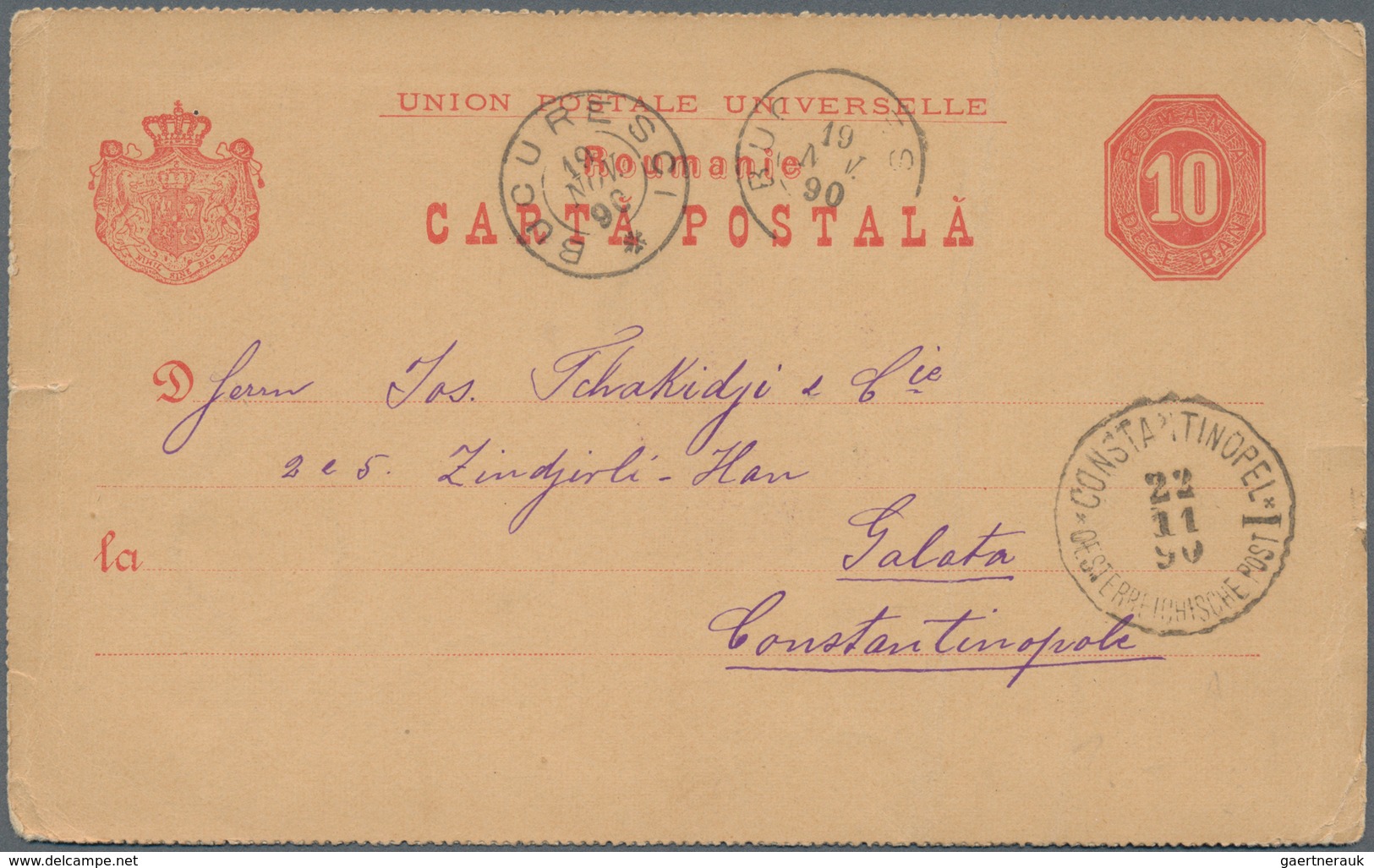 Rumänien: 1877/1950 (ca.), Mostly Used Stationery Inc. Uprates (ca. 42) Or Covers (18); German Occup - Usado