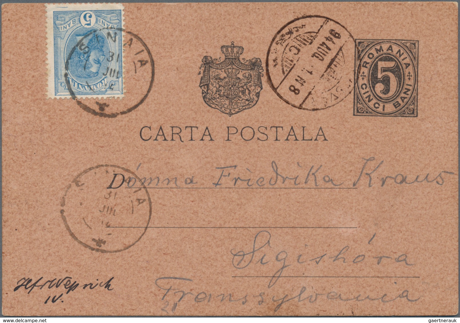 Rumänien: 1877/1950 (ca.), Mostly Used Stationery Inc. Uprates (ca. 42) Or Covers (18); German Occup - Oblitérés
