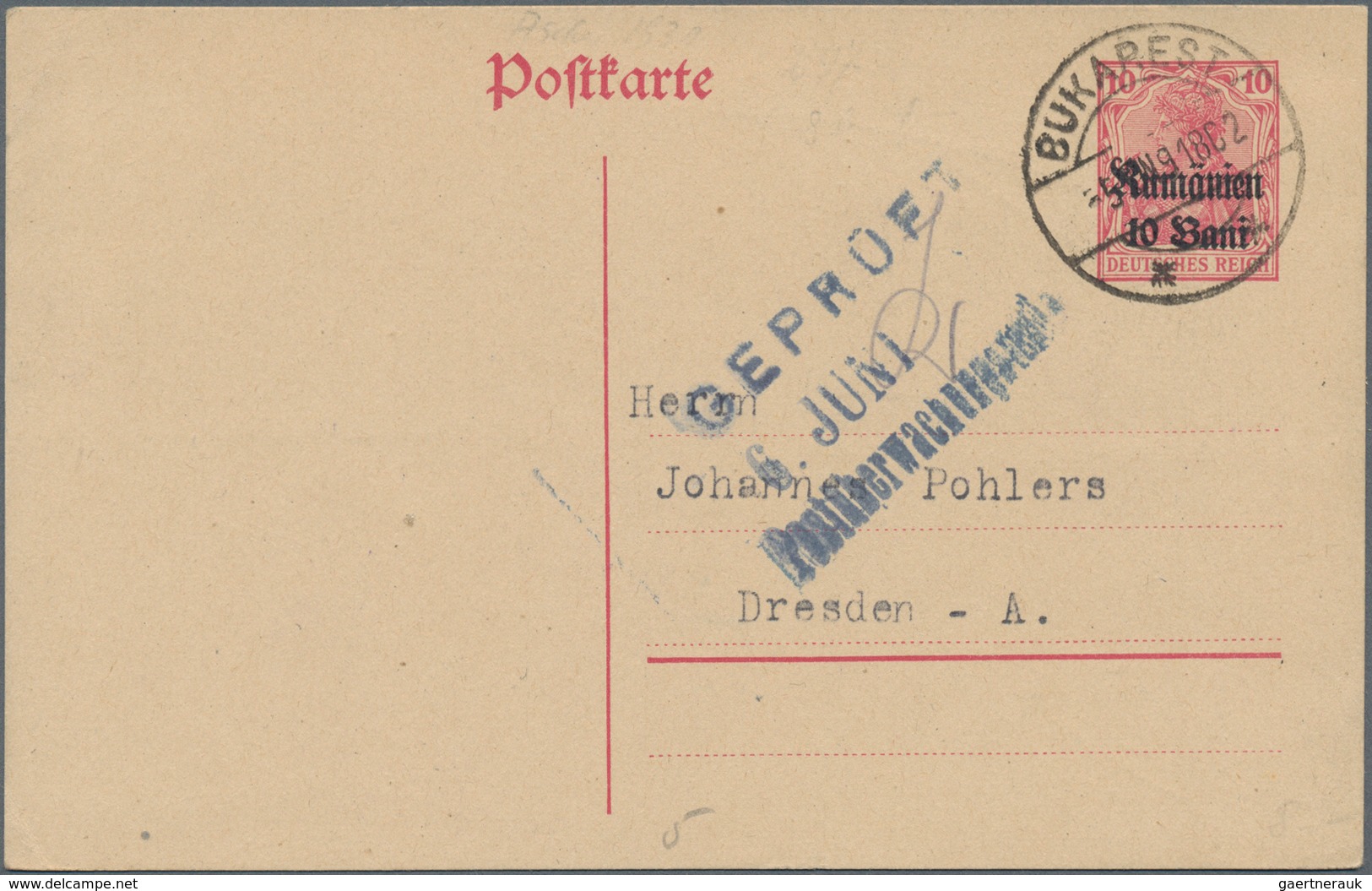 Rumänien: 1877/1950 (ca.), mostly used stationery inc. uprates (ca. 42) or covers (18); german occup