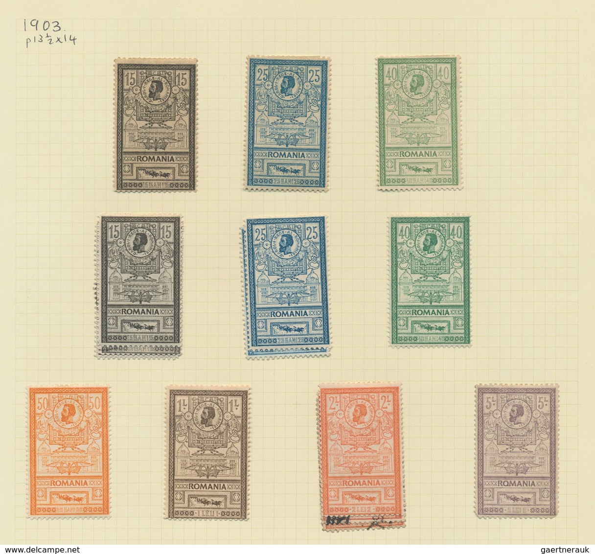 Rumänien: 1880/1919, Used And Mint Collection Of The Semi-classic Issues, Neatly Arranged On Apprx. - Used Stamps