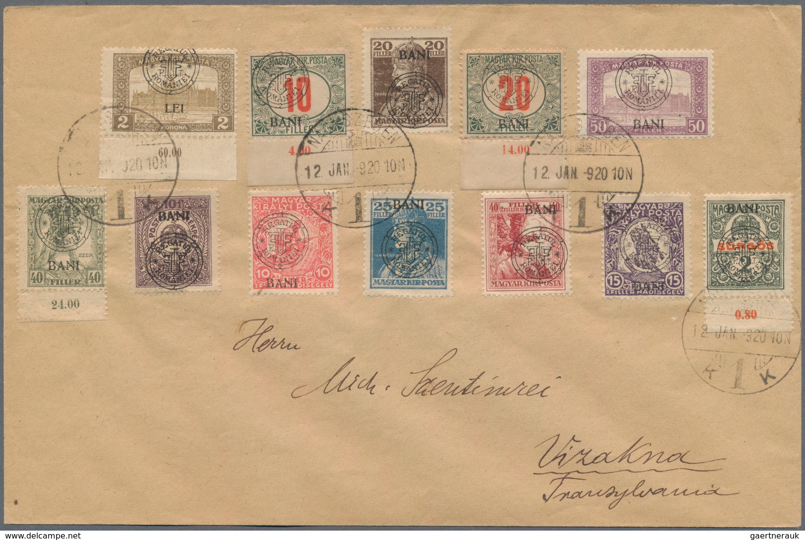 Rumänien: 1920/2003, group of 42 philatelic covers, comprising e.g. three covers 1919/1920 occupatio