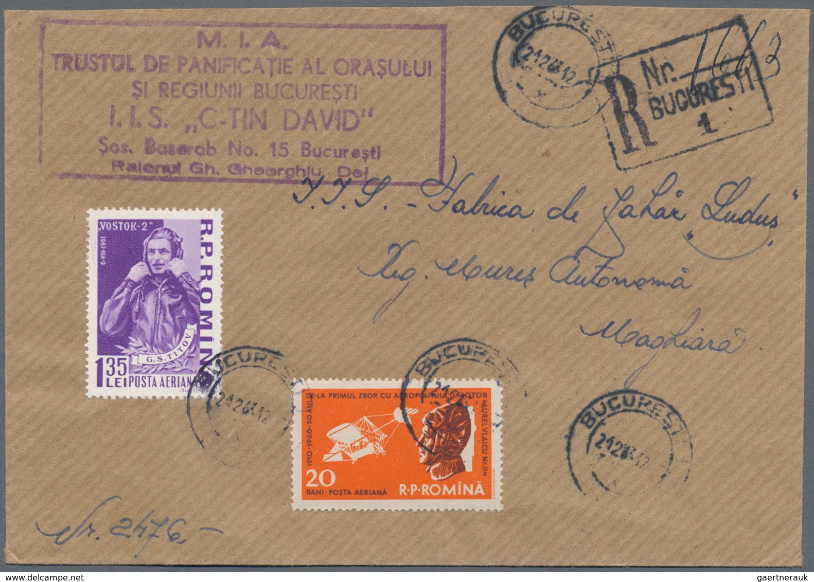 Rumänien: 1945/1965, Holding Of Apprx. 137 Covers/cards Showing An Attractive Range Of Interesting F - Usati