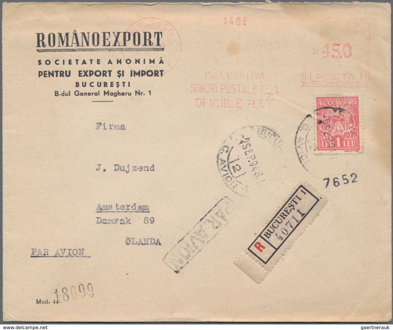 Rumänien: 1945/1965, Holding Of Apprx. 137 Covers/cards Showing An Attractive Range Of Interesting F - Usati