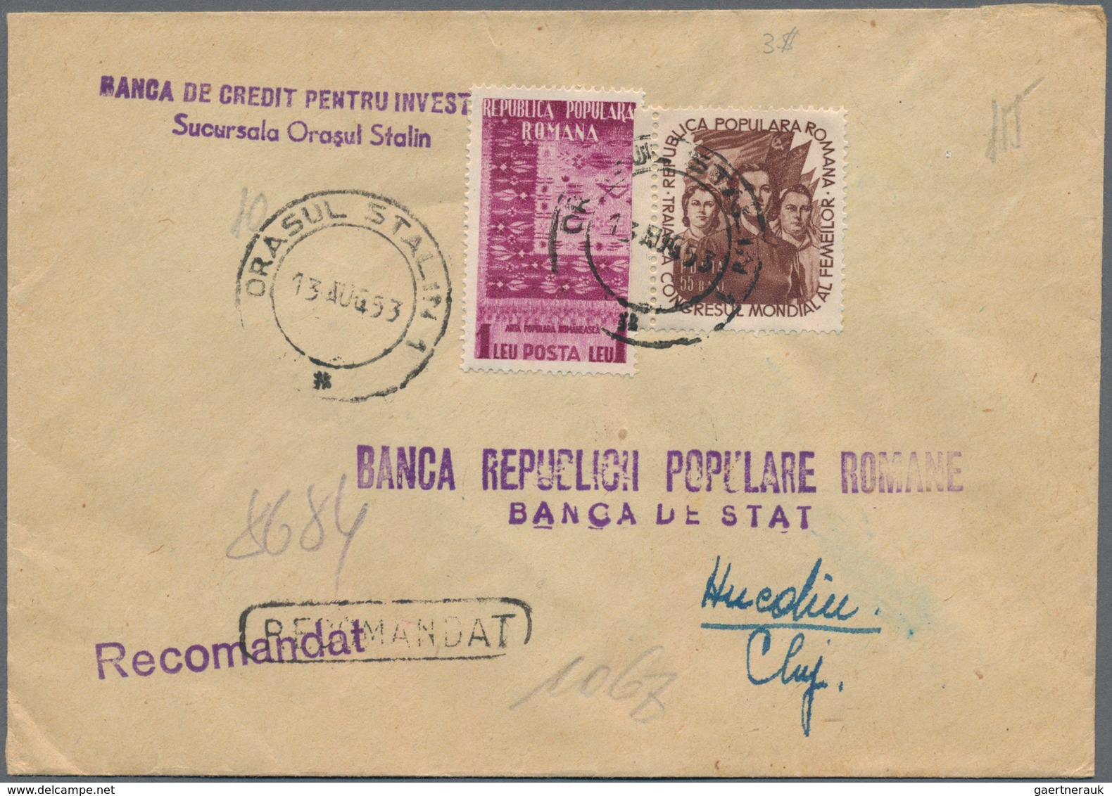 Rumänien: 1945/1965, holding of apprx. 137 covers/cards showing an attractive range of interesting f