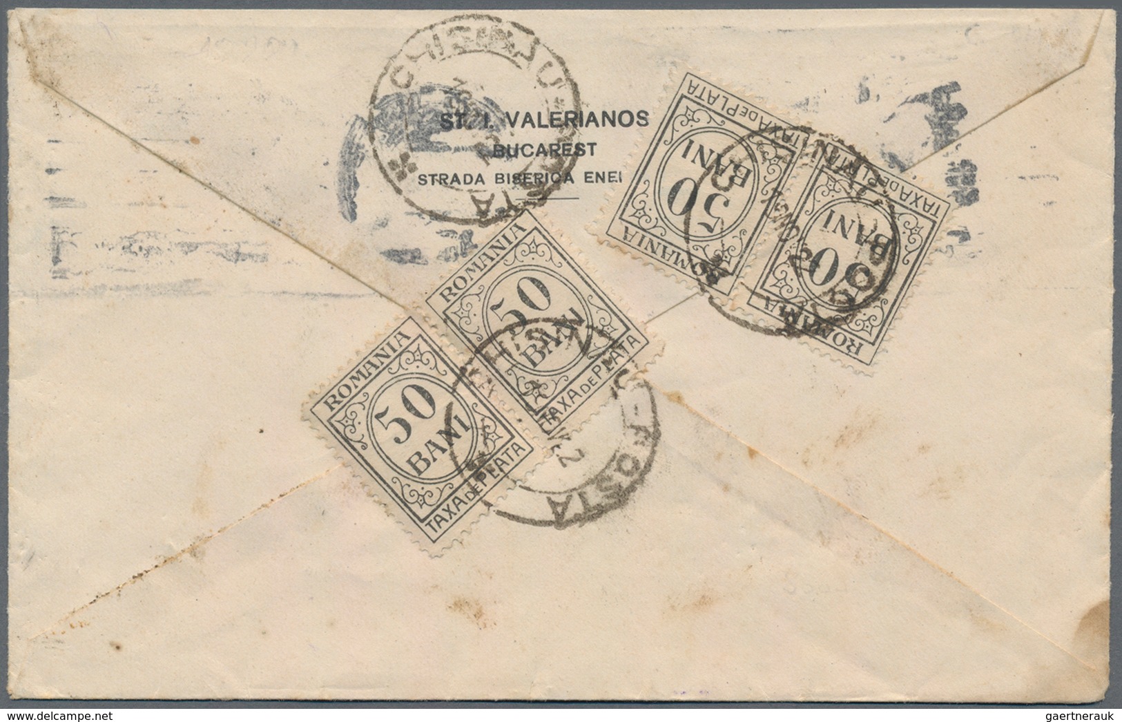 Rumänien - Portomarken: 1882/1940, Assortment Of Apprx. 54 Insufficiently Paid Covers/cards And Bear - Impuestos