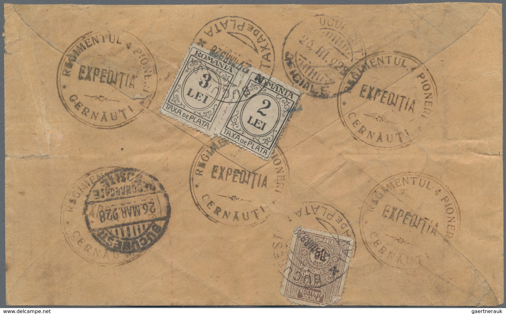 Rumänien - Portomarken: 1882/1940, assortment of apprx. 54 insufficiently paid covers/cards and bear