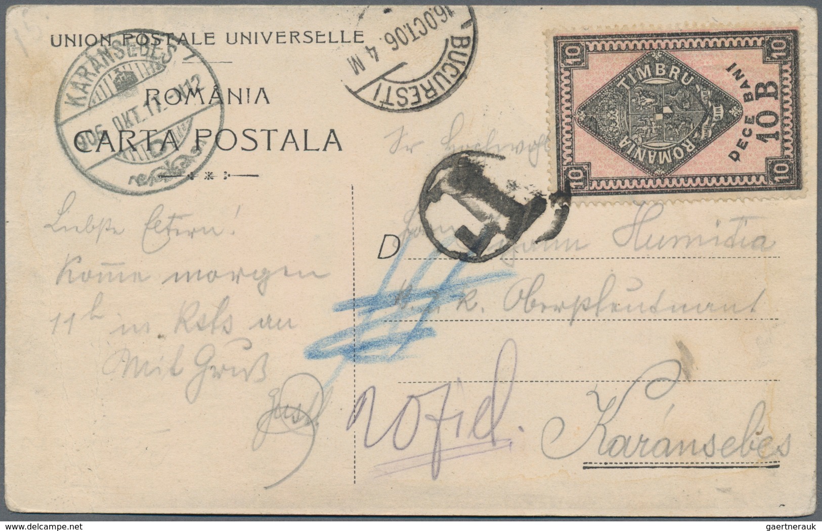 Rumänien - Portomarken: 1882/1940, assortment of apprx. 54 insufficiently paid covers/cards and bear