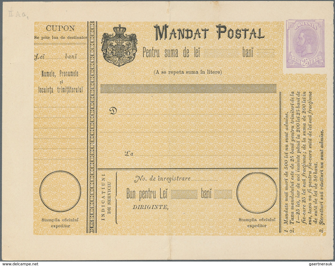 Rumänien - Ganzsachen: 1891/1935. Postal Orders, Specialized Collection (shades Of Paper, Formats, P - Postal Stationery