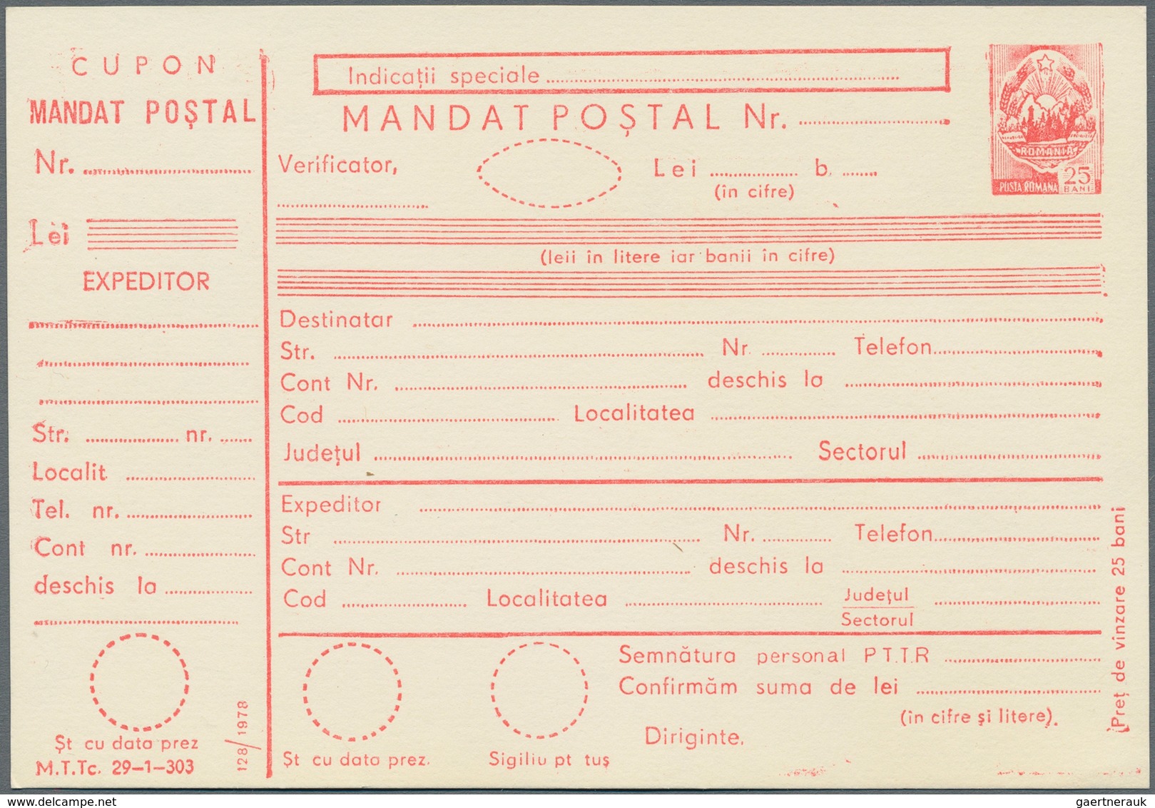 Rumänien - Ganzsachen: 1961/81 (ca.) Holding Of About 310 Mostly Unused Postal Stationery, While Man - Postal Stationery