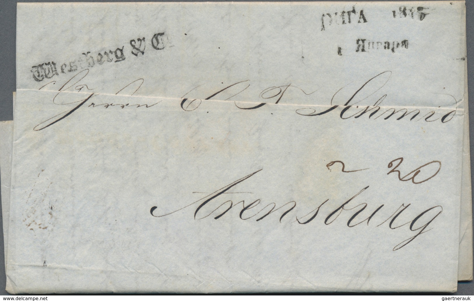 Russland: 1844/1845, 23 Folded Letters With Complete Content From A Correspondence From RIGA With Di - Cartas & Documentos