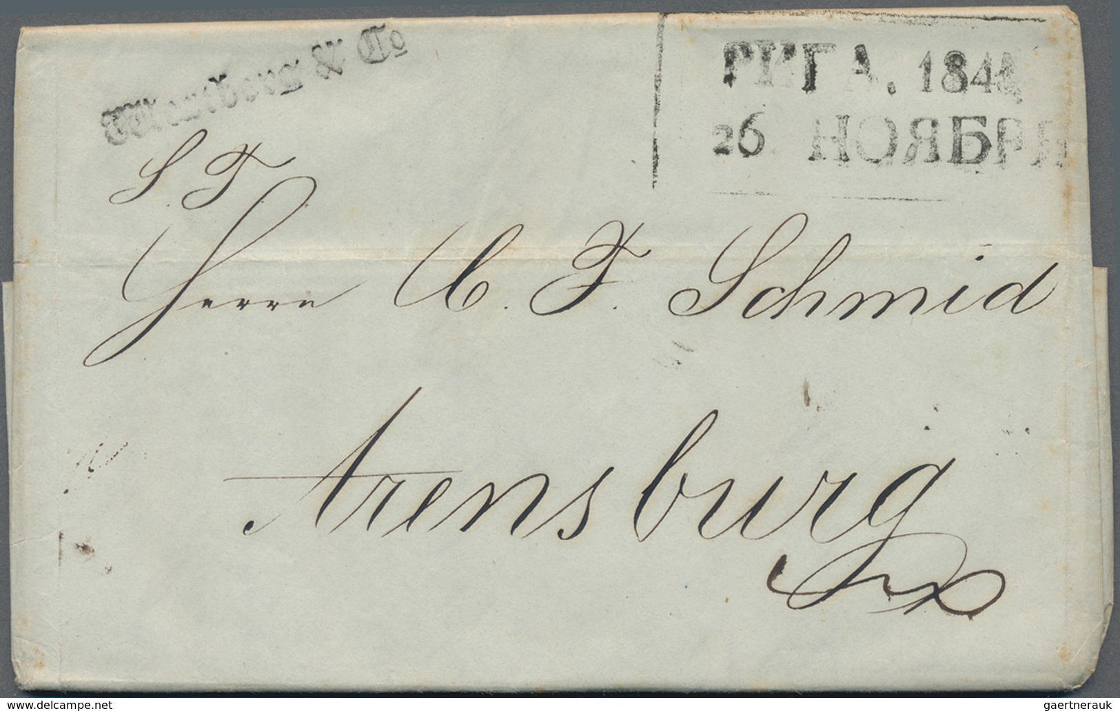 Russland: 1844/1845, 23 Folded Letters With Complete Content From A Correspondence From RIGA With Di - Briefe U. Dokumente