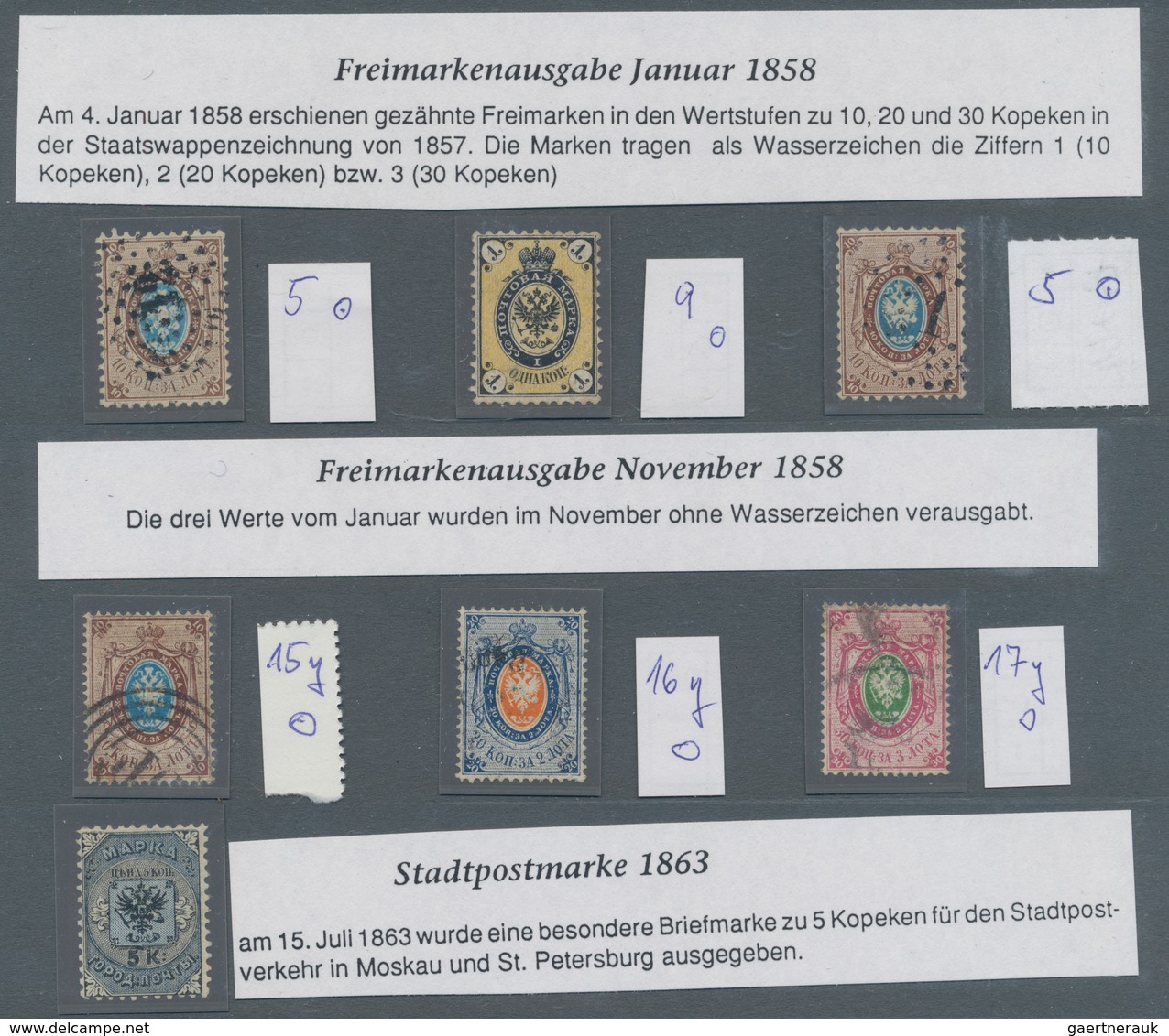 Russland: 1858/1922, Used And Mint Collection In A Binder, Well Collected And Showing Partly Some Sp - Brieven En Documenten