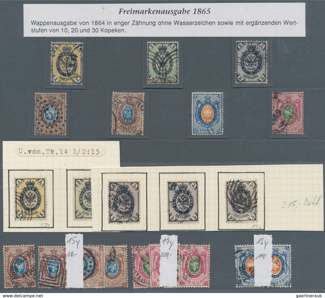 Russland: 1858/1922, Used And Mint Collection In A Binder, Well Collected And Showing Partly Some Sp - Brieven En Documenten