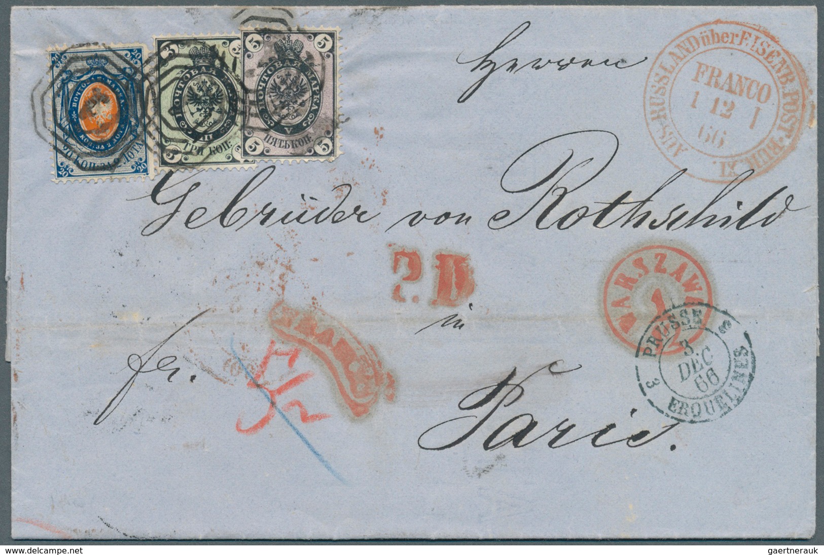 Russland: 1865-1905, Interessantes Lot Von 7 Briefen, Dabei 2 Briefe An Die Gebrüder Rothschild In P - Brieven En Documenten