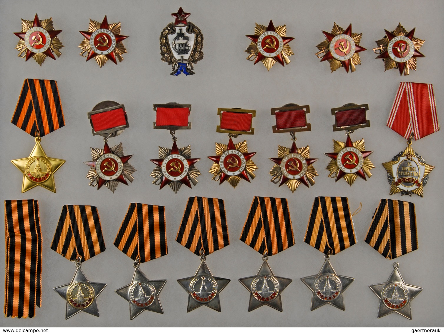 Russland: Russia: Collection of Soviet Orders, Medals and Badges "Polnyj Kavaler" The origin of this