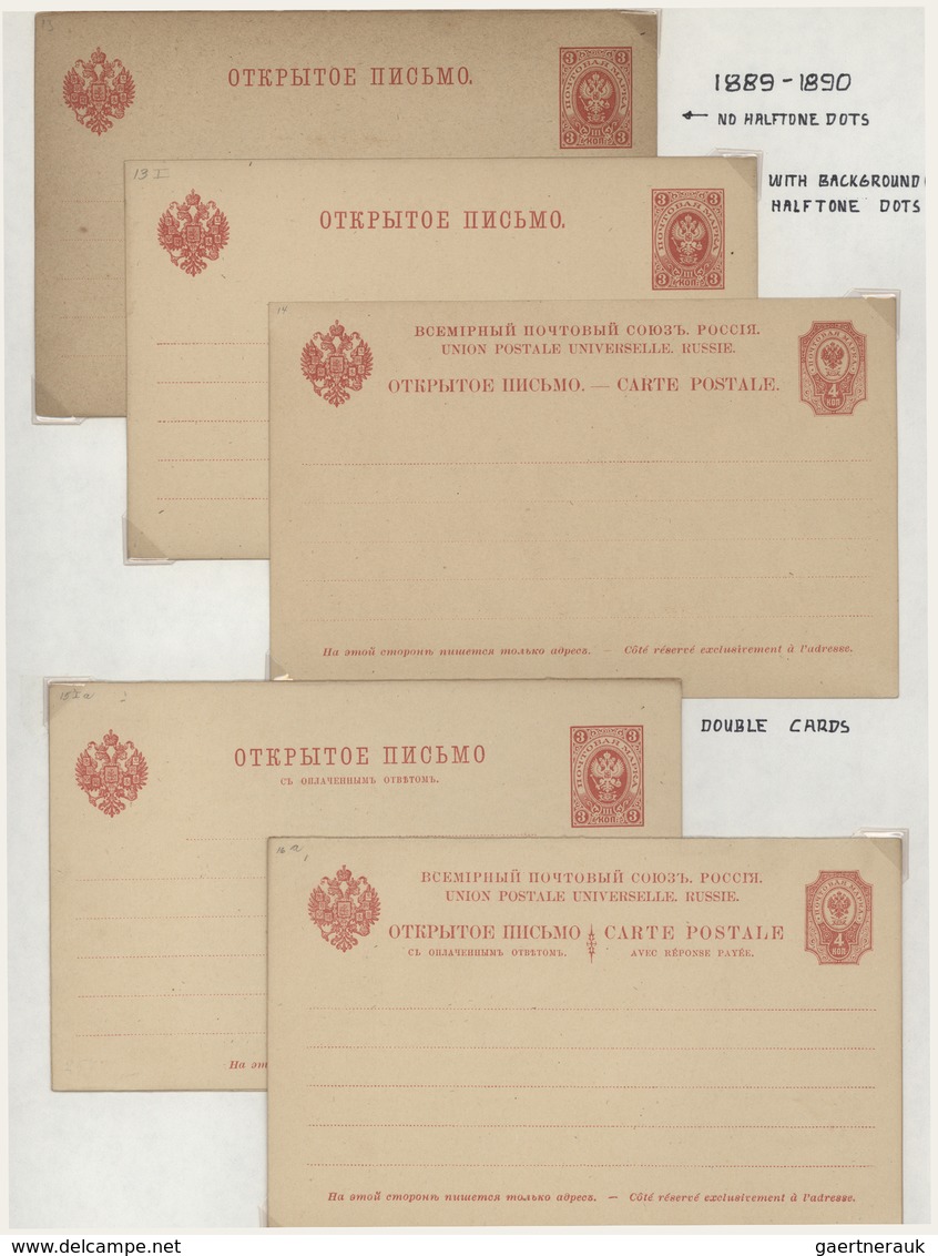 Russland - Ganzsachen: 1872/1918, Collection With Ca.70 Mostly Mint Postal Stationeries, Predominant - Stamped Stationery