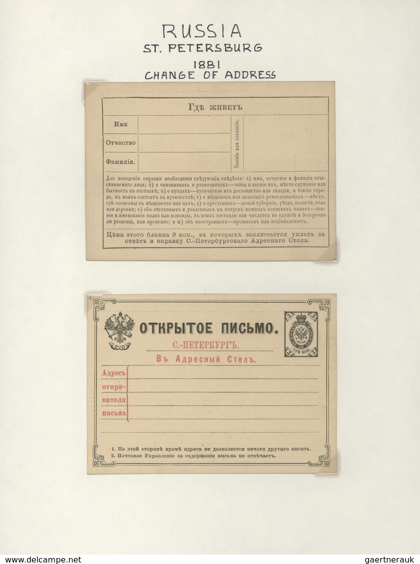 Russland - Ganzsachen: 1872/1918, Collection With Ca.70 Mostly Mint Postal Stationeries, Predominant - Stamped Stationery