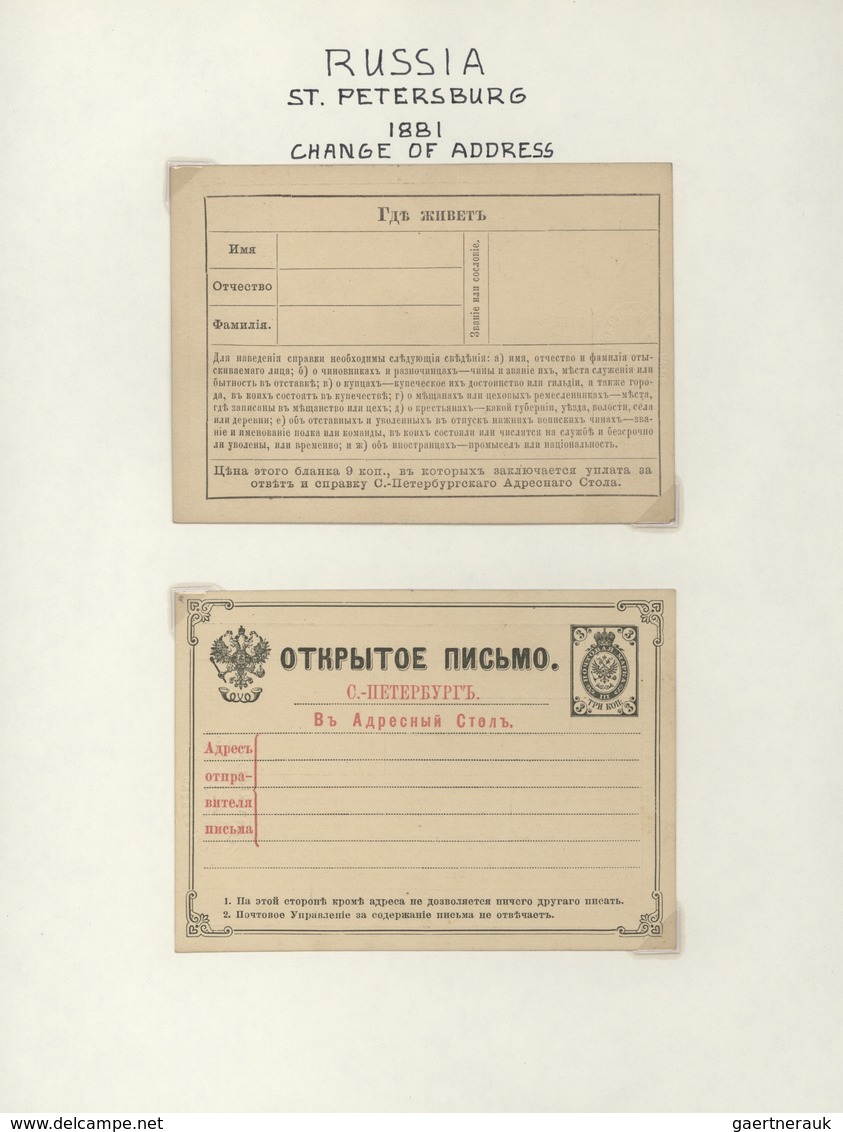 Russland - Ganzsachen: 1872/1918, Collection With Ca.70 Mostly Mint Postal Stationeries, Predominant - Postwaardestukken