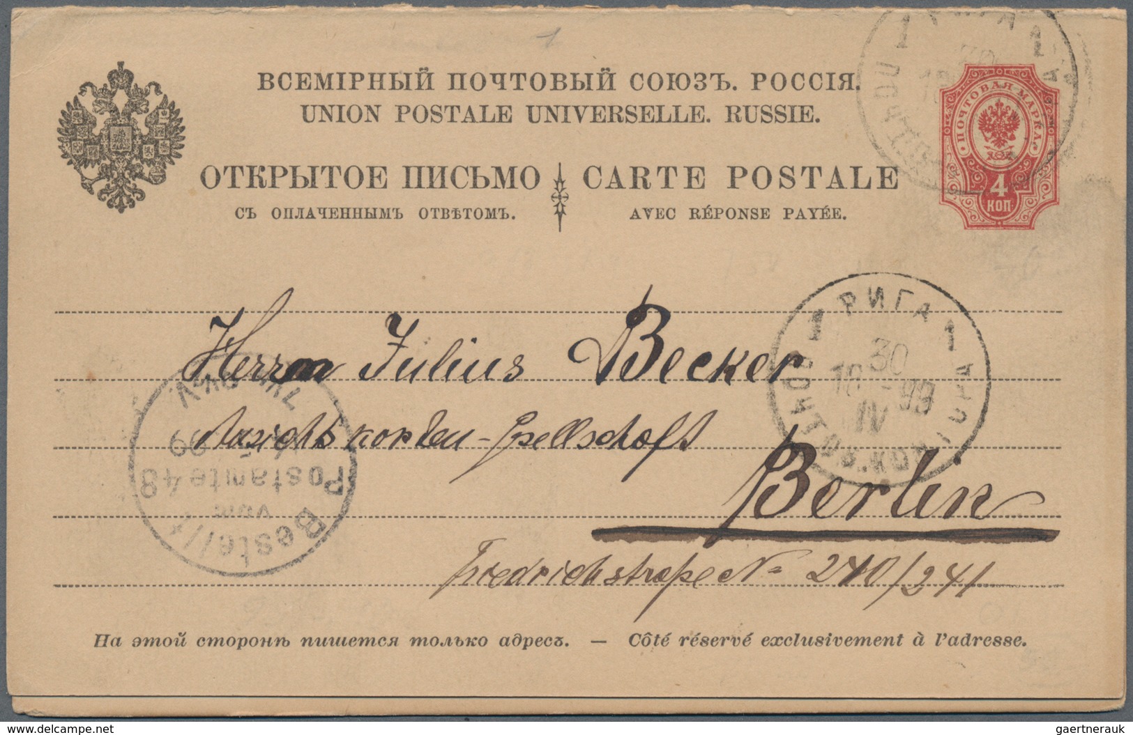 Russland - Ganzsachen: 1878/1955 (ca.), Imperial Russia And Soviet Union, Collection Of Apprx 190 Us - Postwaardestukken