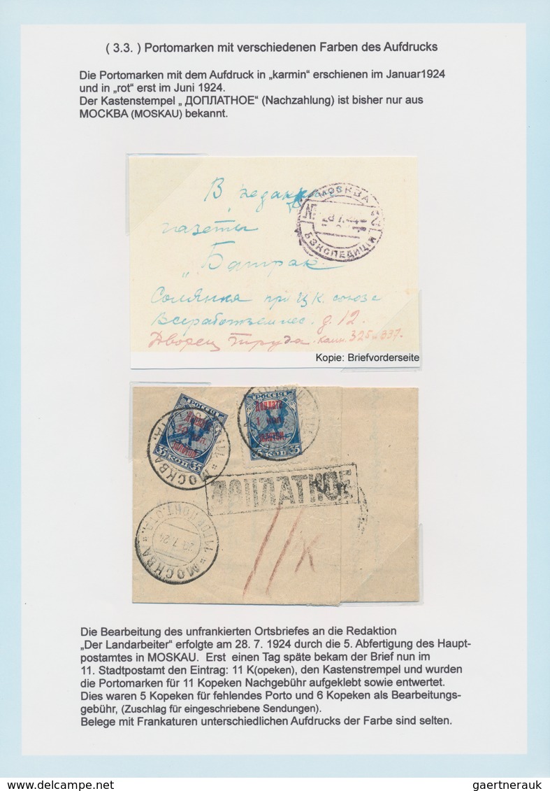 Russland - Nachporto-Belege: 1848/1960 (ca.) Amazing Invaluable Exhibition Collection Of Russian Pos - Autres & Non Classés