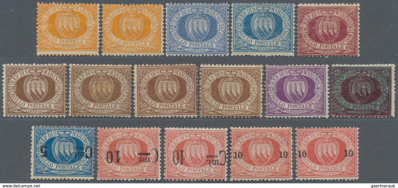 San Marino: 1877/1972 (ca.), Duplicates On Stockcards With Many Complete Sets Incl. Better Issues So - Oblitérés