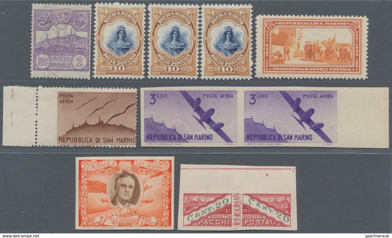 San Marino: 1877/1972 (ca.), Duplicates On Stockcards With Many Complete Sets Incl. Better Issues So - Used Stamps