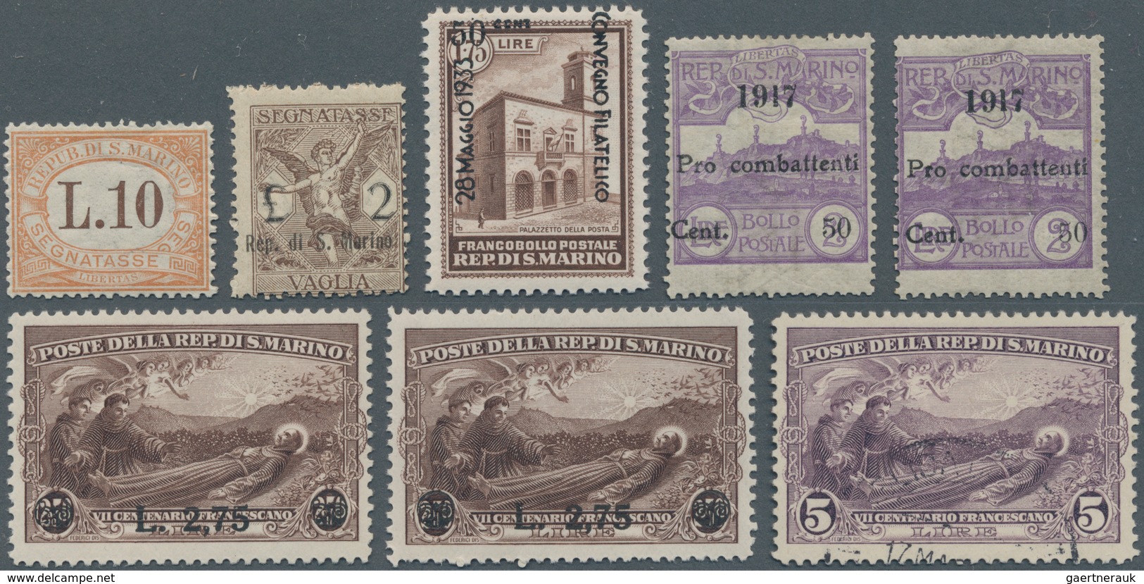 San Marino: 1899/1992 (ca.), Duplicates On Stockcards With Many Complete Sets Incl. Better Issues So - Usados