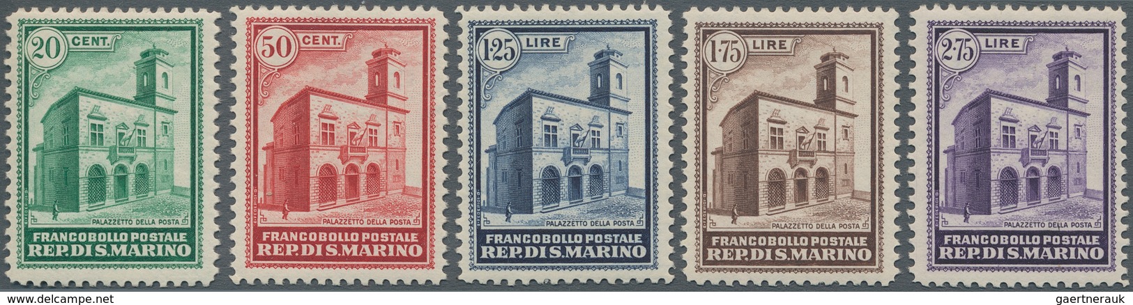 San Marino: 1925/1950 (ca): Small Lot Of Complete Sets In Luxury Quality E.g The 1932 Set Of The Ope - Oblitérés