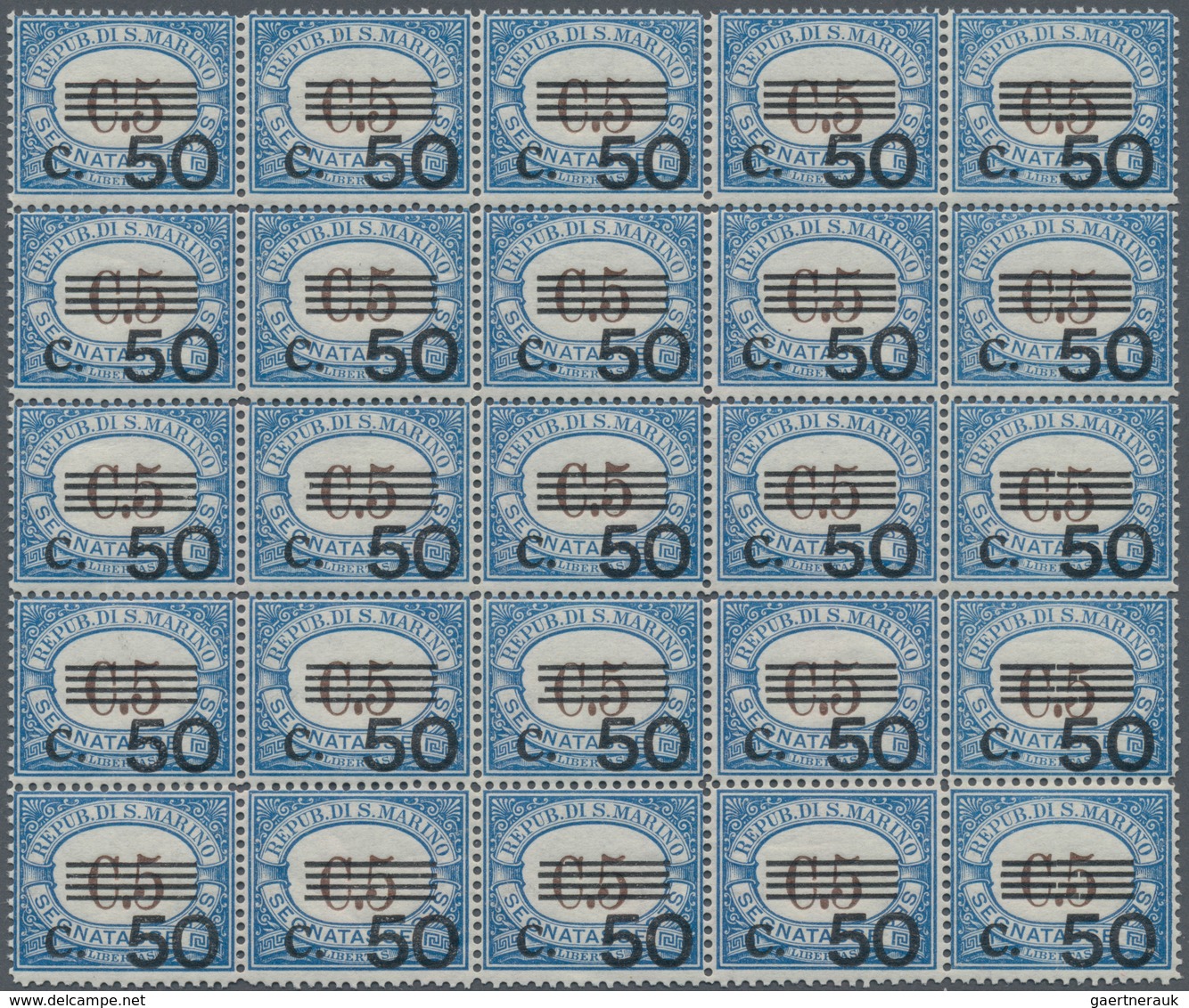 San Marino - Portomarken: 1897/1943 (ca.), Duplicates On Stockcards With Many Better Issues Incl. Su - Strafport