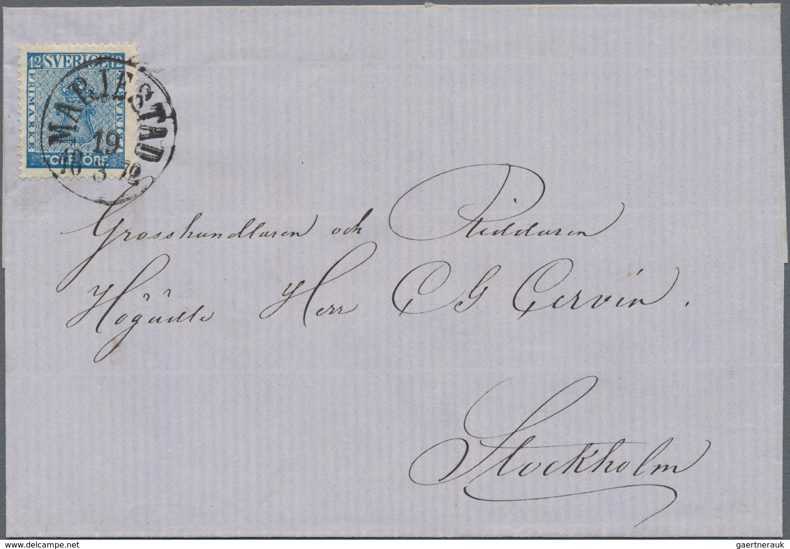 Schweden: 1830/1865, Four Pre Philatelic Respective Stampless Folded Letter Sheets As Well As One St - Lettres & Documents