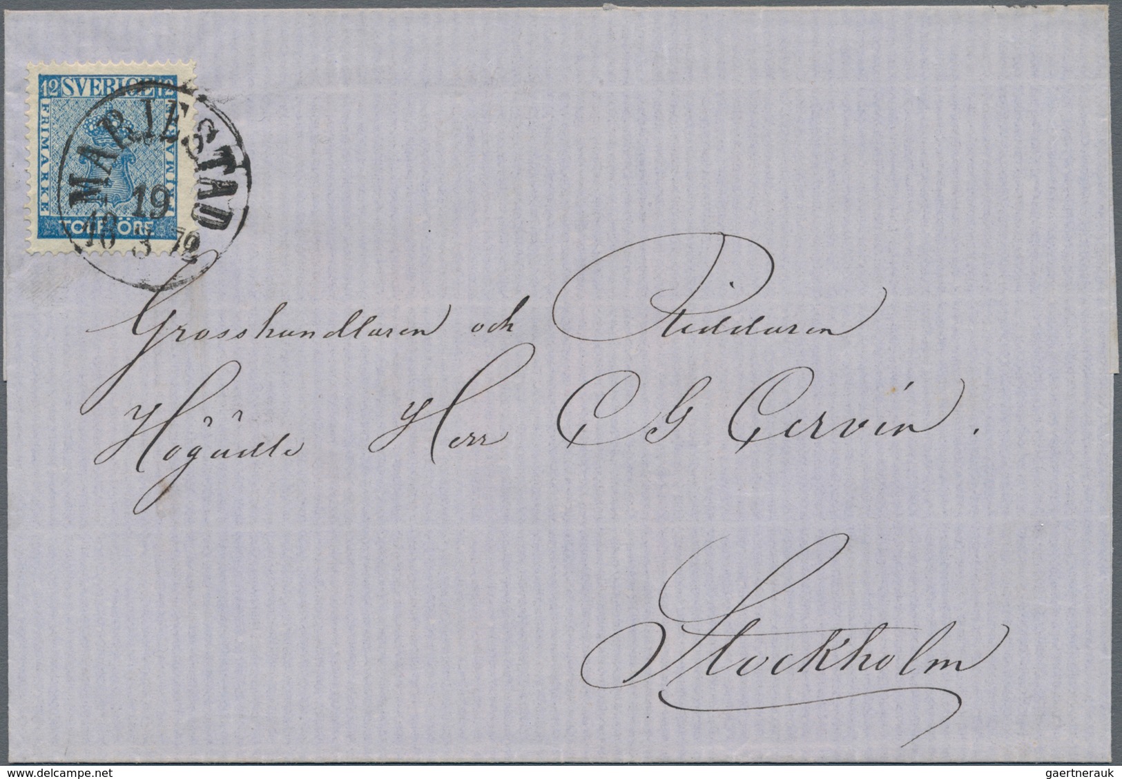 Schweden: 1830/1865, Four Pre Philatelic Respective Stampless Folded Letter Sheets As Well As One St - Brieven En Documenten