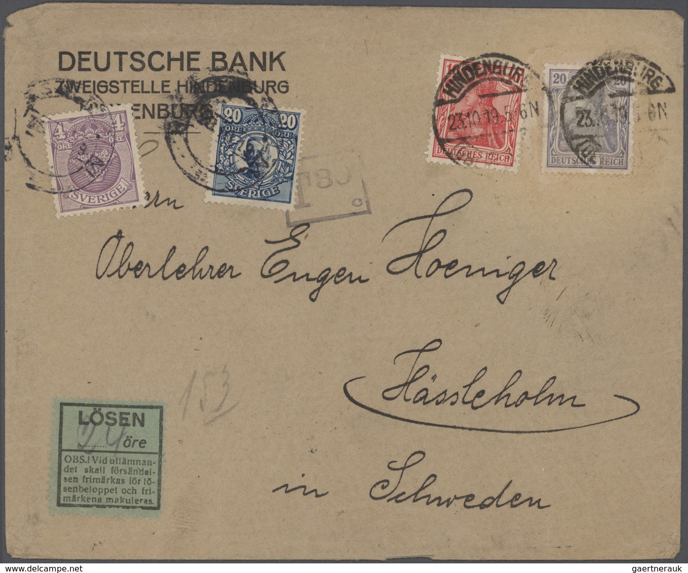 Schweden: 1850/1960 (ca) Ungefähr 460 Belege - Größtenteils Bedarf, Viele Briefe, Formulare, ... Ab - Lettres & Documents