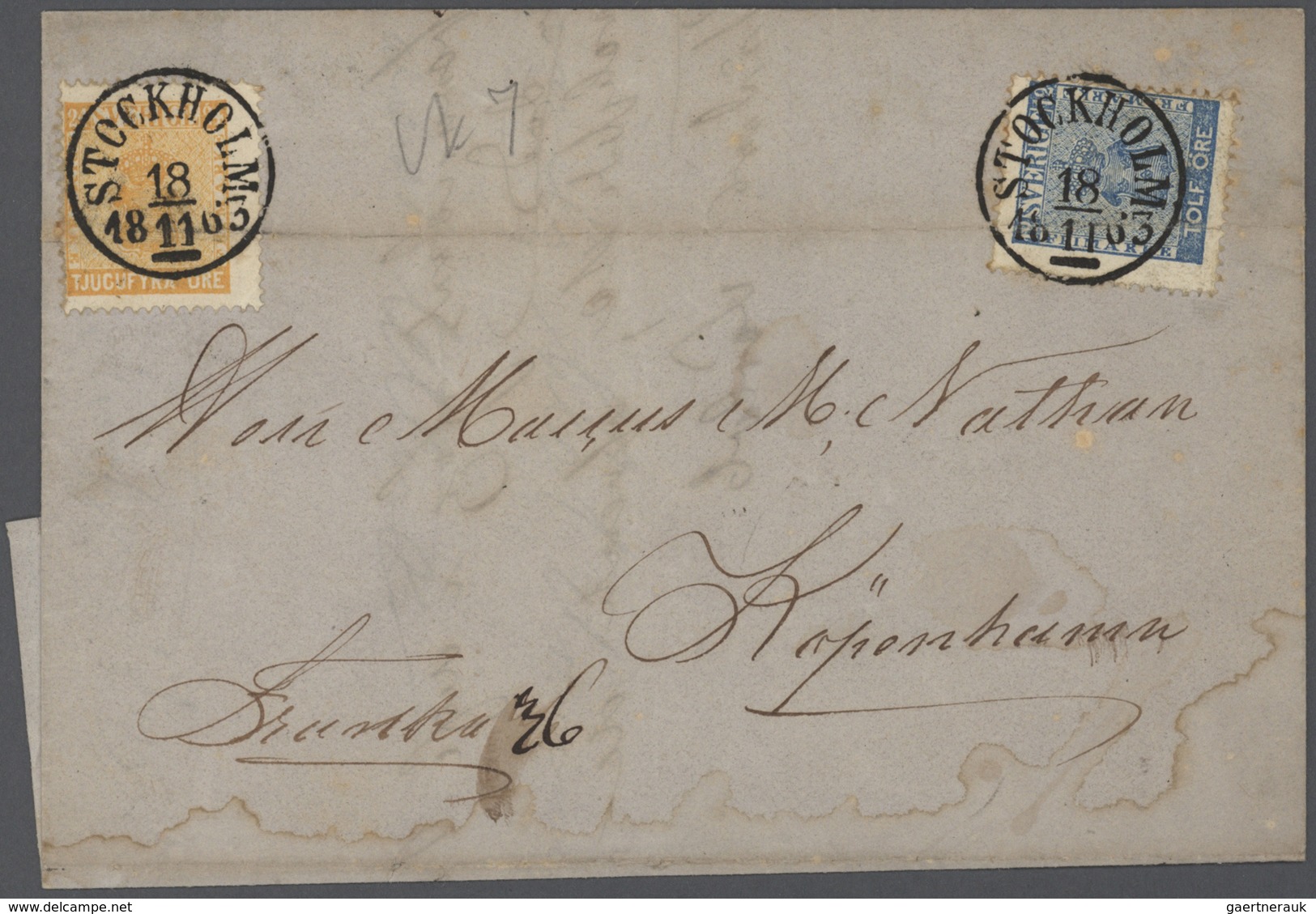 Schweden: 1850/1960 (ca) Ungefähr 460 Belege - Größtenteils Bedarf, Viele Briefe, Formulare, ... Ab - Briefe U. Dokumente